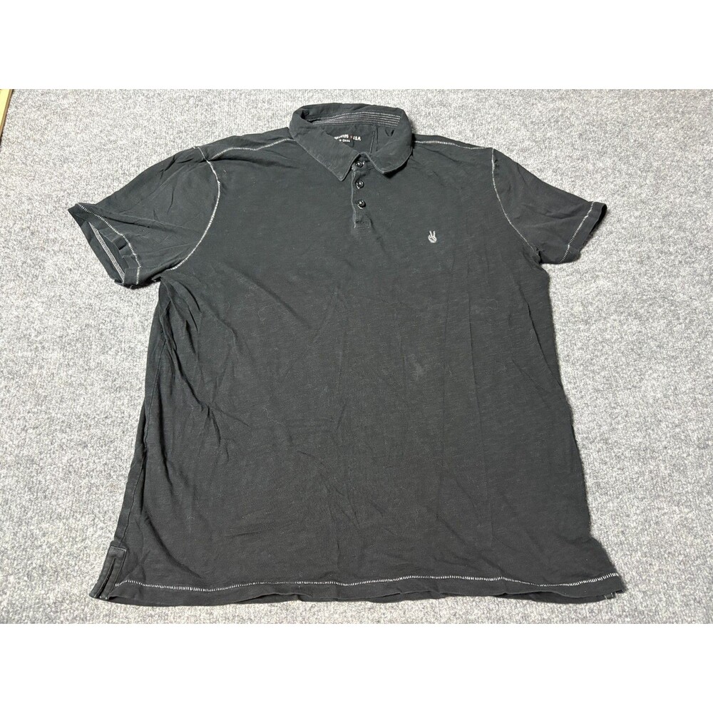 John Varvatos USA Shirt Mens XL Black Short Sleeve Collared